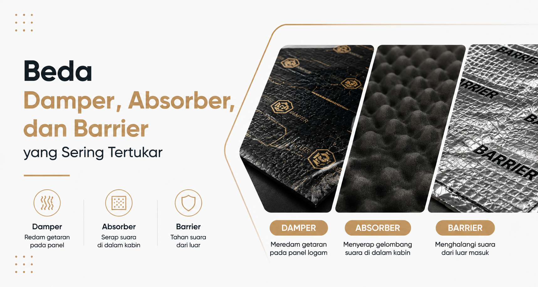 Beda Damper, Absorber, dan Barrier yang Sering Tertukar — Peredam Mobil